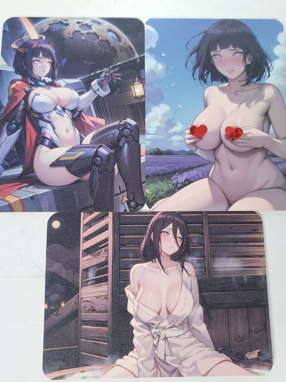 Hinata Naruto Anime Waifu Art Oversized Board A6 Lot of 3